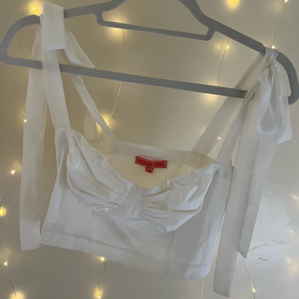 Verge Girl bustier ribbon top